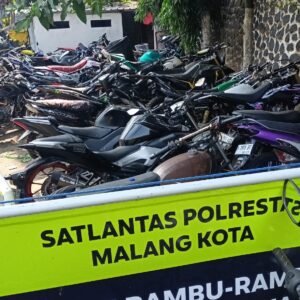 Tingkatkan Keselamatan Lalulintas, Polresta Malang Kota Berhasil Amankan 99 Motor Tak Sesuai Spektek