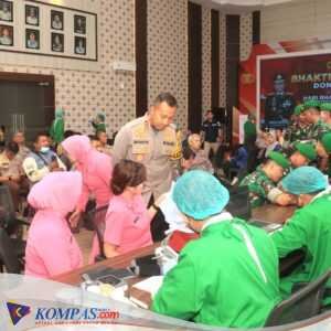 Sambut HUT Bhayangkara Ke-78, Polres Kediri Kota Gelar Donor Darah