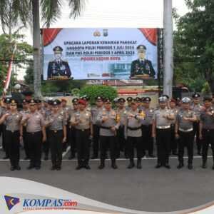 Polres Kediri Kota Gelar Upacara Kenaikan Pangkat Periode 1 Juli 2024