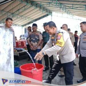Hari Bhayangkara ke – 78 Polres Blitar Kota Bangun Sumur Bor di Dua Kecamatan Atasi Kekeringan