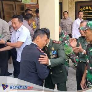 HUT Bhayangkara ke 78, Polsek Mojoroto Dapat Surprise dari Koramil 0809/ 03 Mojoroto