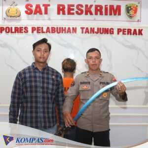 Polres Tanjungperak Amankan Ketua Gangster Durian Runtuh 23 Kedapatan Bawa Sajam