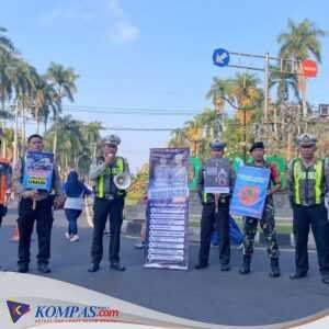 Polresta Malang Kota Sosialisasikan Target Prioritas Ops Patuh Semeru 2024 saat Car Free Day