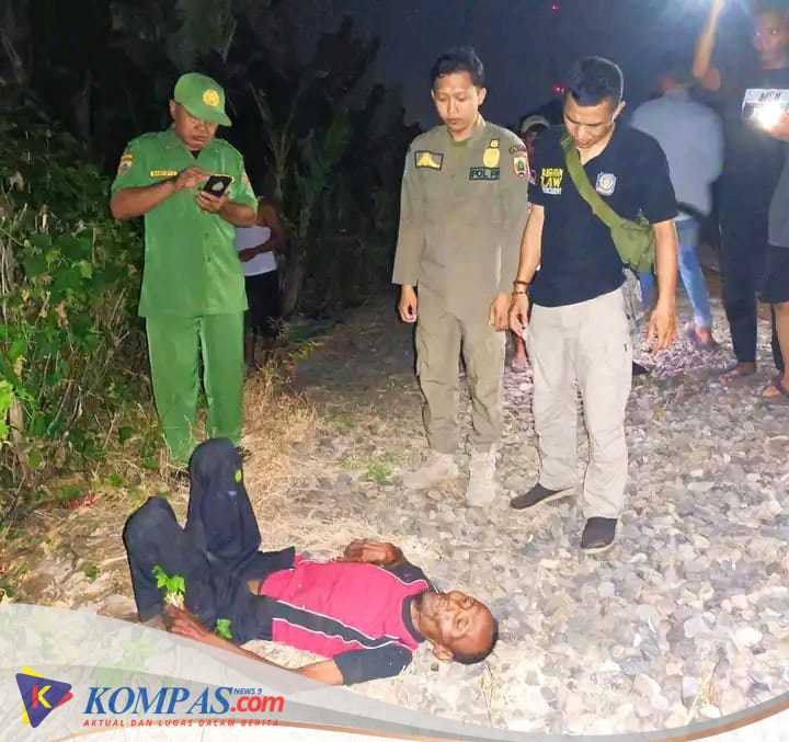 Pria Paruh Baya Ditemukan Di Bantaran Rel kereta Api