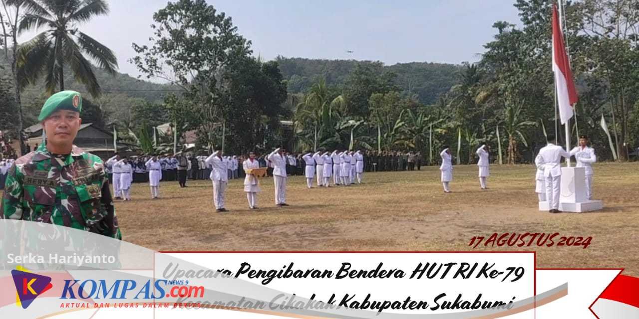 Sertu Heriyanto Sosok dibalik Kesuksesan Bentangan Bendera Merah Putih, di Upacara HUT RI Ke-79 Kec.Cikakak