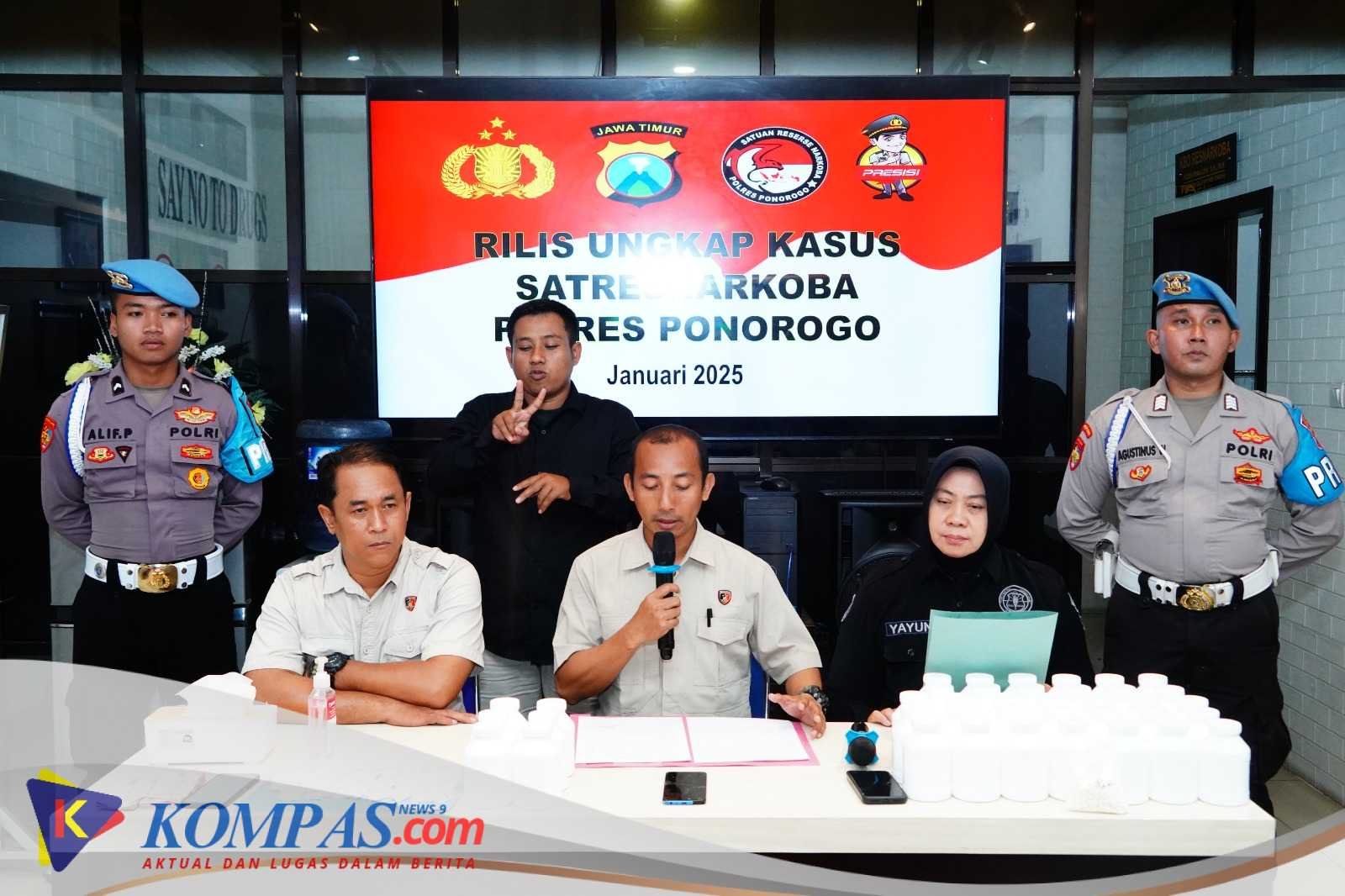 Polres Ponorogo Berhasil Amankan Puluhan Ribu Pil Double L dari Tiga Tersangka Pengedar