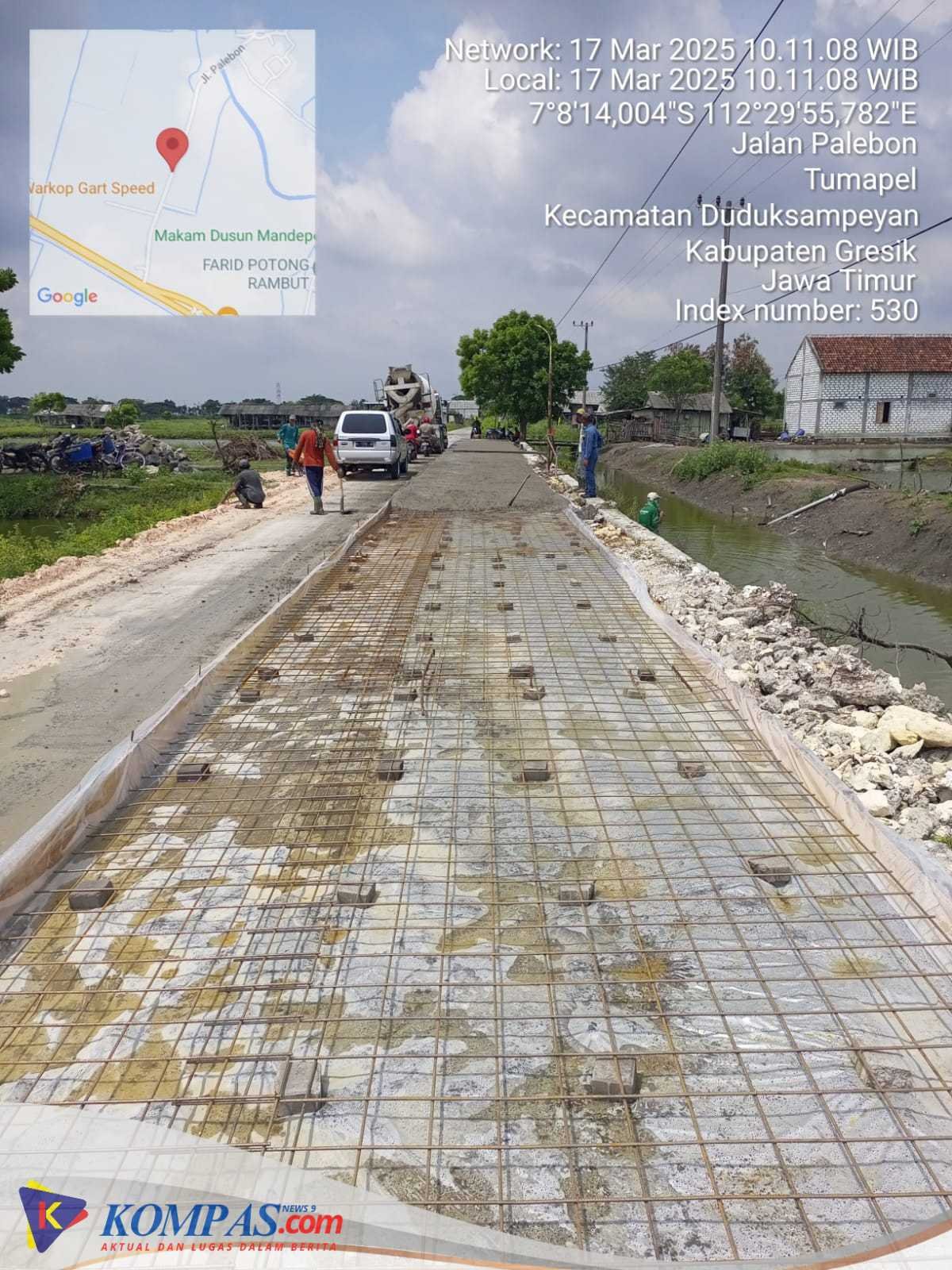 geger…!! warga protes, pengerjaan proyek rabat beton jalan poros Desa Palebon di duga tidak memenuhi unsur SOP 
