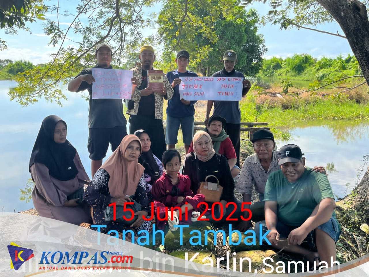 Keluarga Ahli Waris Pasang Baner Foto Pewaris dari Alm Salim bin Karlin/Samuah