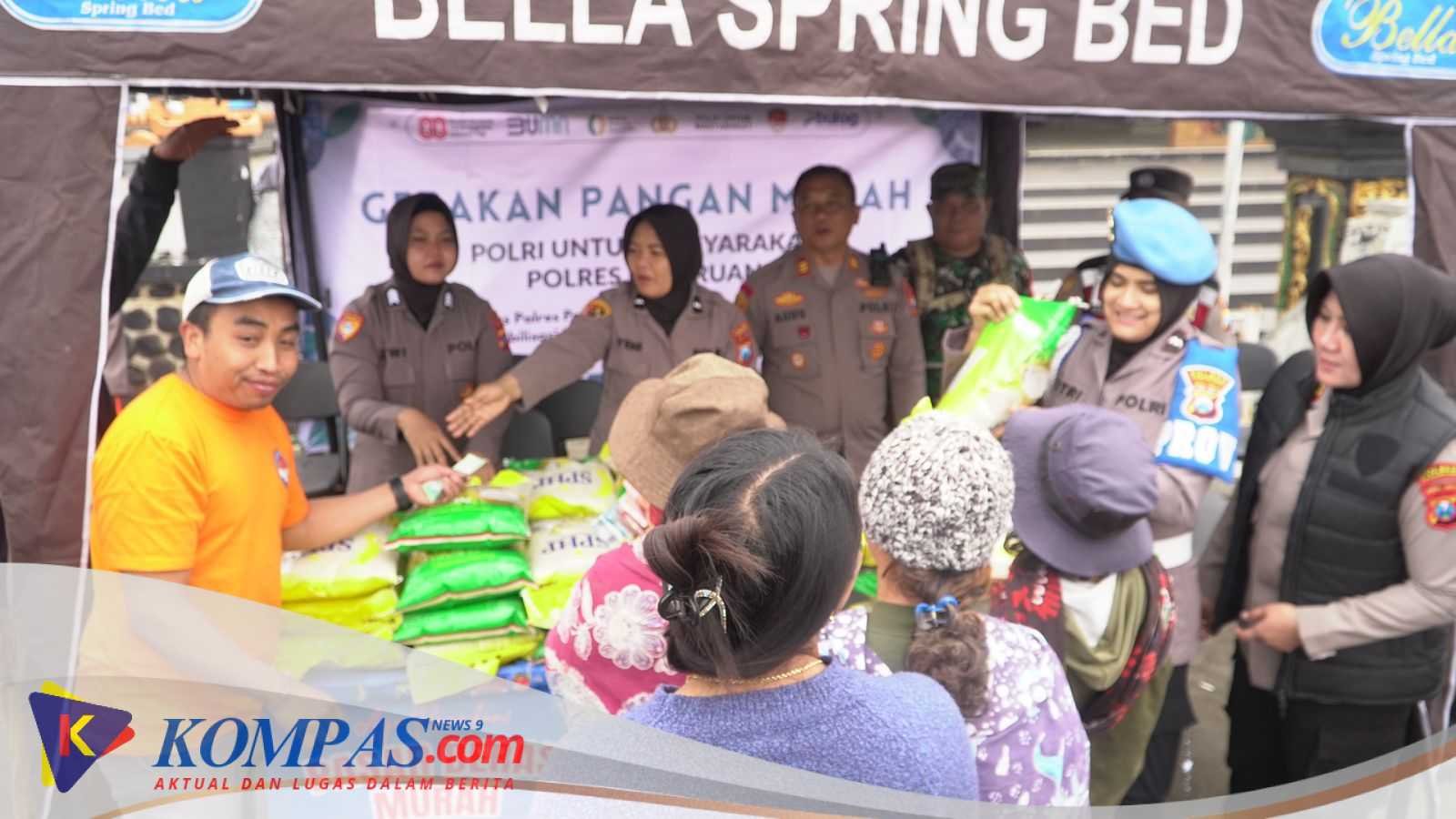 Polres Pasuruan Komitmen Gelar Gerakan Pangan Murah, Siapkan 2 Ton Beras untuk Warga Sukorejo dan Tosari