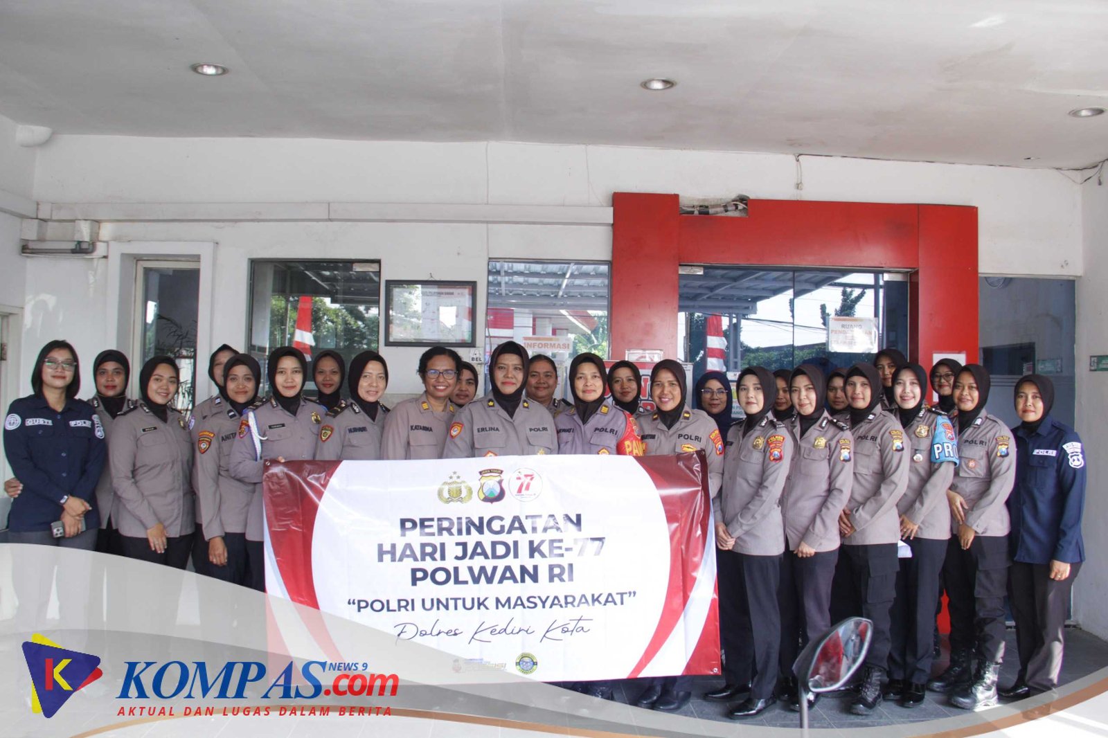 Donor Darah Sambut Hari Jadi Polwan ke-77 Tahun 2025 digelar Polwan Polres Kediri Kota