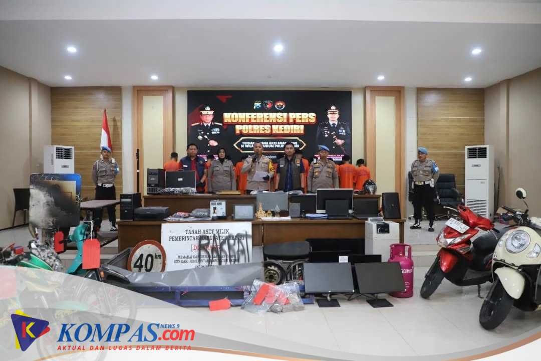 Polres Kediri Tetapkan 28 Tersangka Pengrusakan dan Penjarahan Saat Demo 14 Diantaranya Anak Dibawah Umur