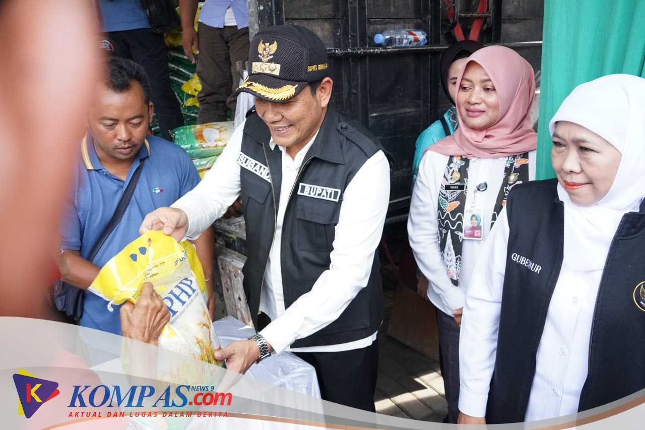 Gubernur Jatim dan Bupati Sidoarjo Tinjau Pasar Murah di Gedangan, Berharap Distribusi Dapat Merata