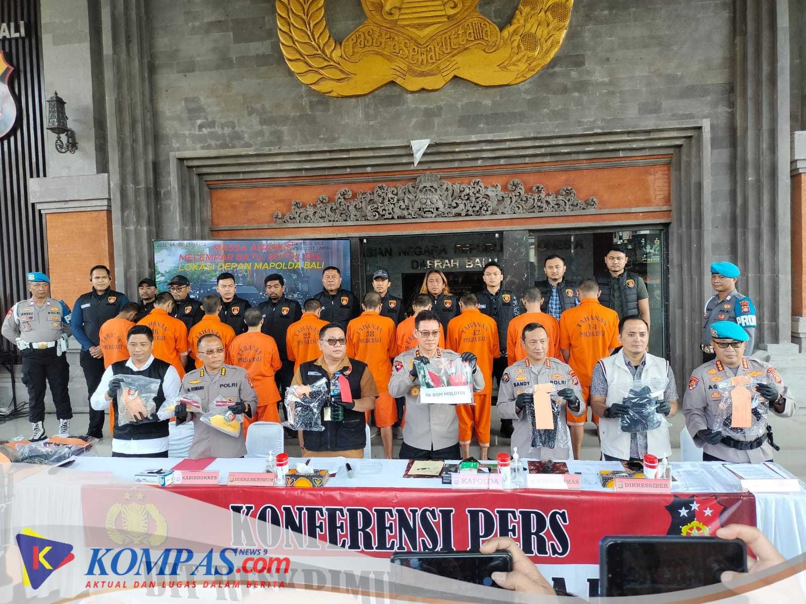 Polisi Tetapkan 14 Tersangka Kerusuhan Unjuk Rasa 30 Agustus di Bali