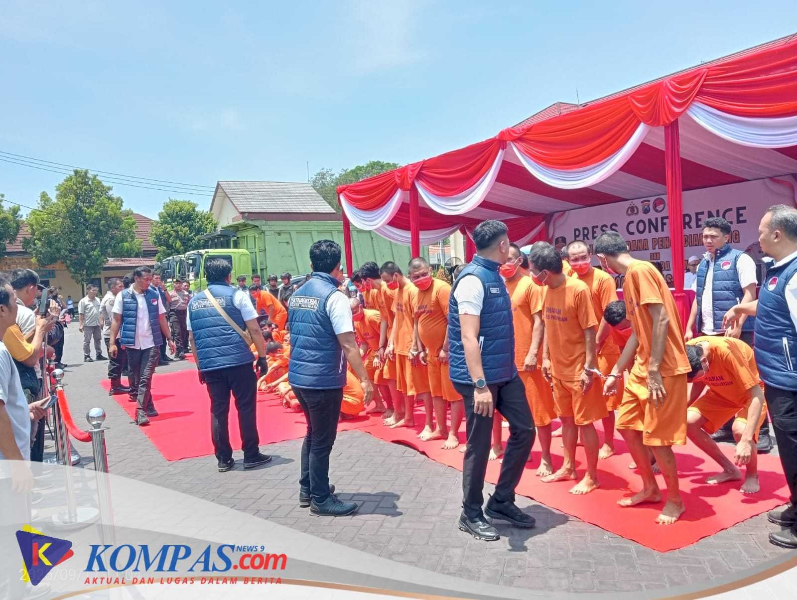 Polres Pasuruan Gelar Press Coference Sukses Ungkap Jaringan Kampung Narkoba dan TPPU Rp 3 Miliar