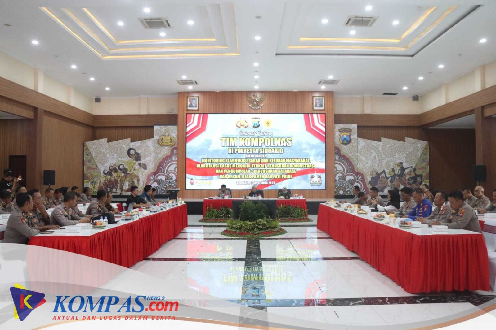 Kompolnas Lakukan Monitoring Kinerja Kepolisian di Polresta Sidoarjo