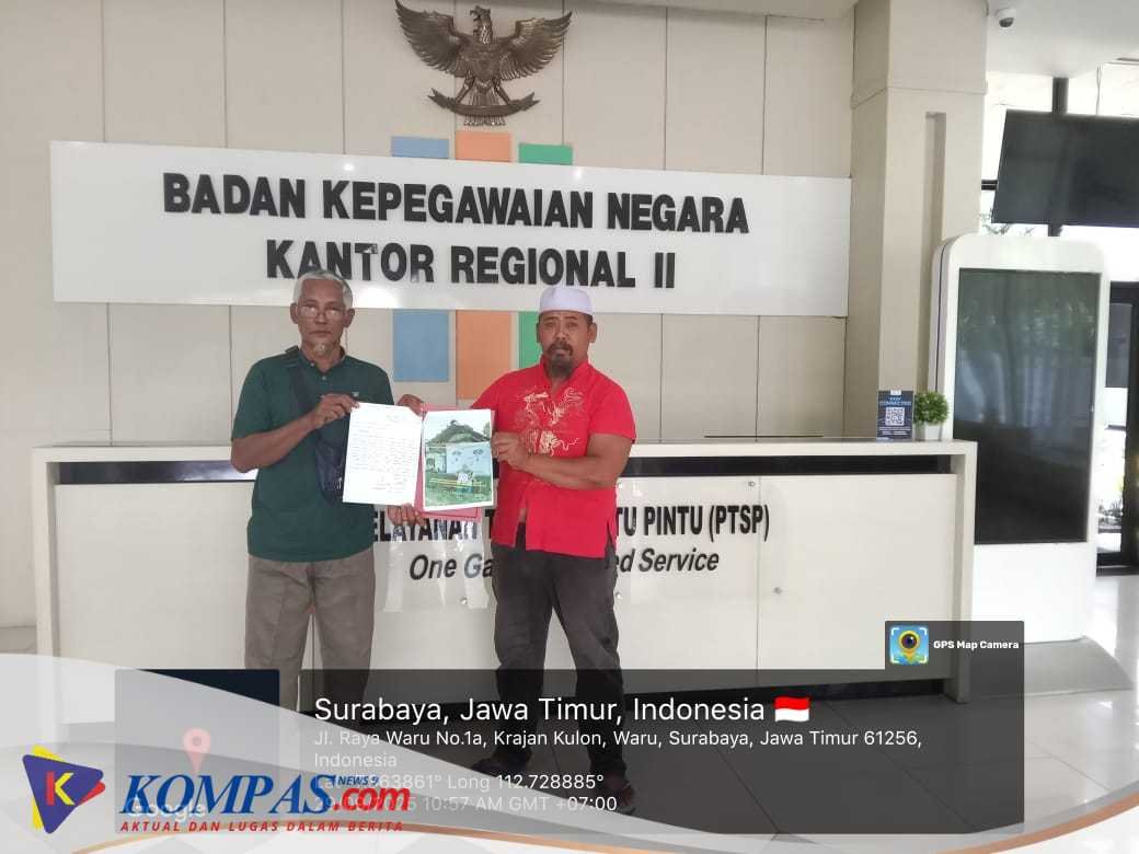 Ahli Waris Tanah Tambak di Pucang Anom Laporkan Lurah ke BKN Waru