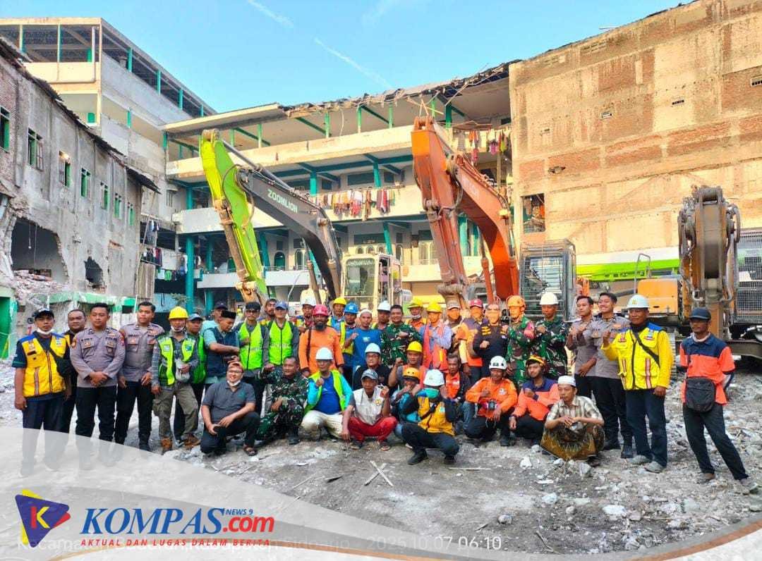 Tim SAR Gabungan Tuntaskan Evakuasi Reruntuhan Ponpes Al Khoziny Buduran