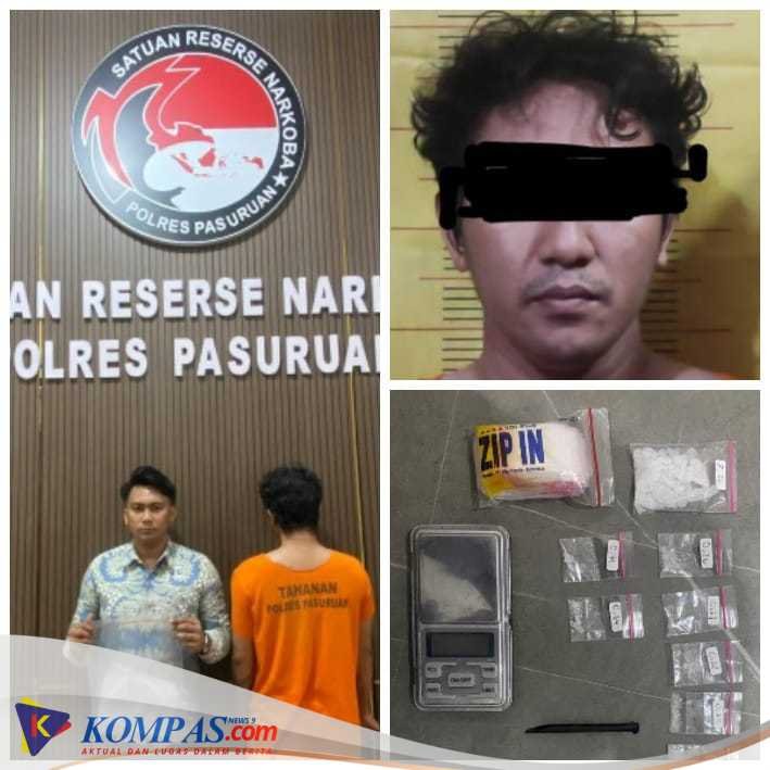 Polres Pasuruan Tangkap Pengedar Sabu di Gempol, Amankan 8 Poket Siap Edar
