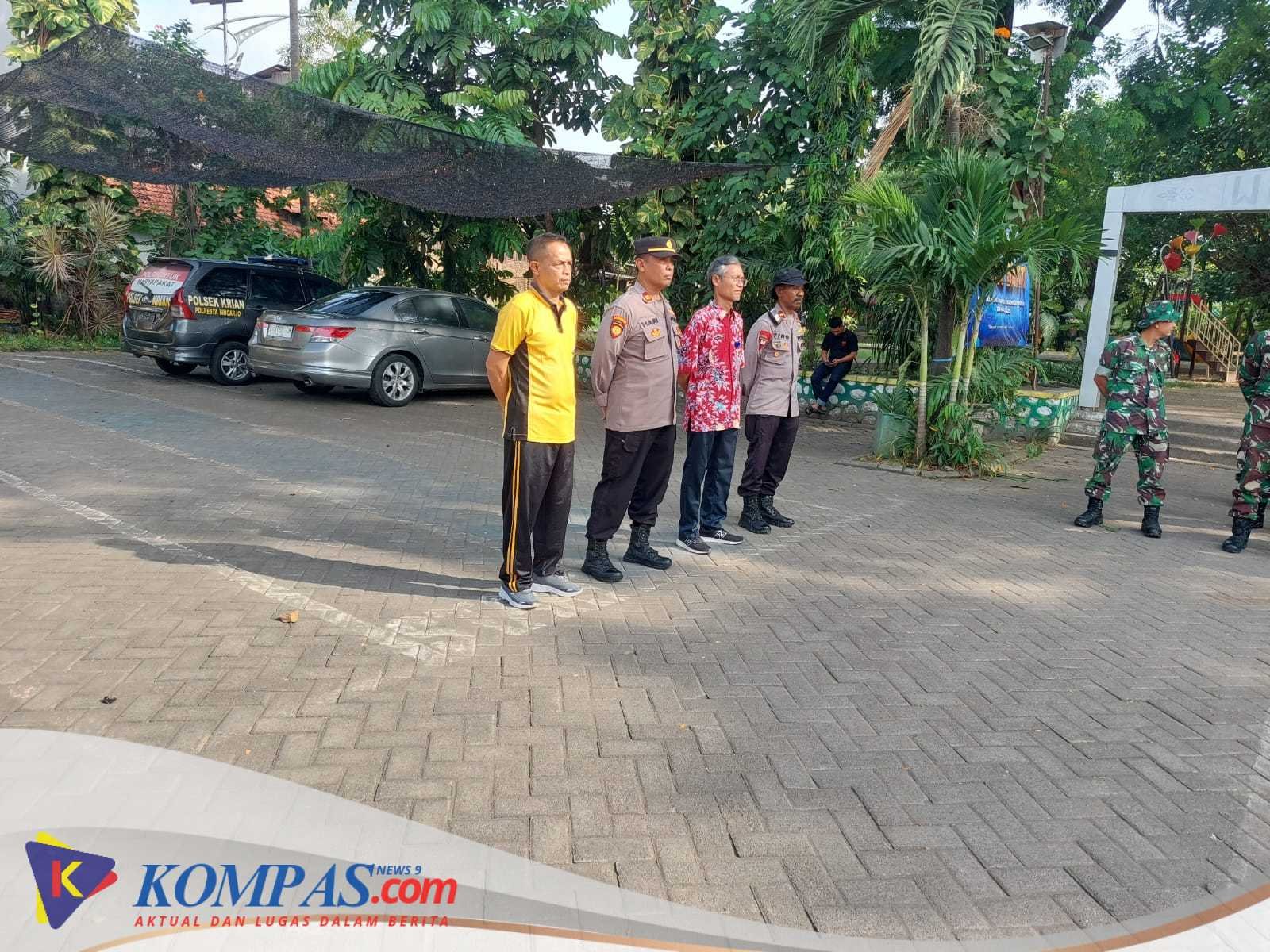 Taman Abirupa Jadi Pondasi Awal Gelar Corve Oleh Brimob,Polsek dan Koramil Krian Jelang HUT Brimob ke 80
