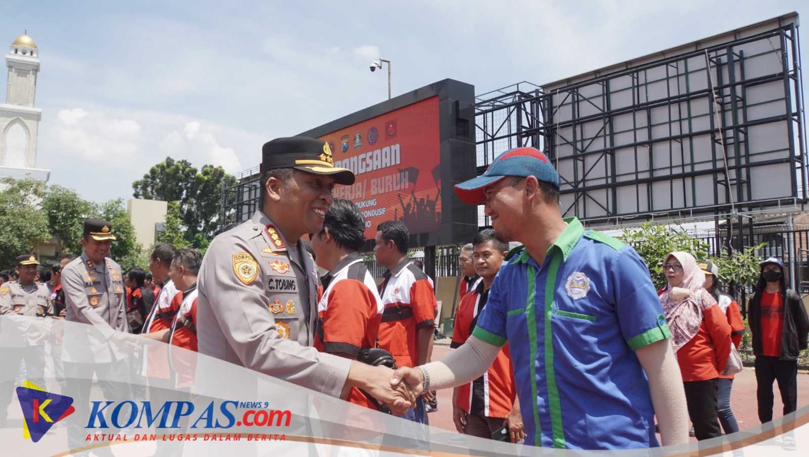 Gelar Apel Kebangsaan Buruh dan Doa Bersama di Polresta Sidoarjo