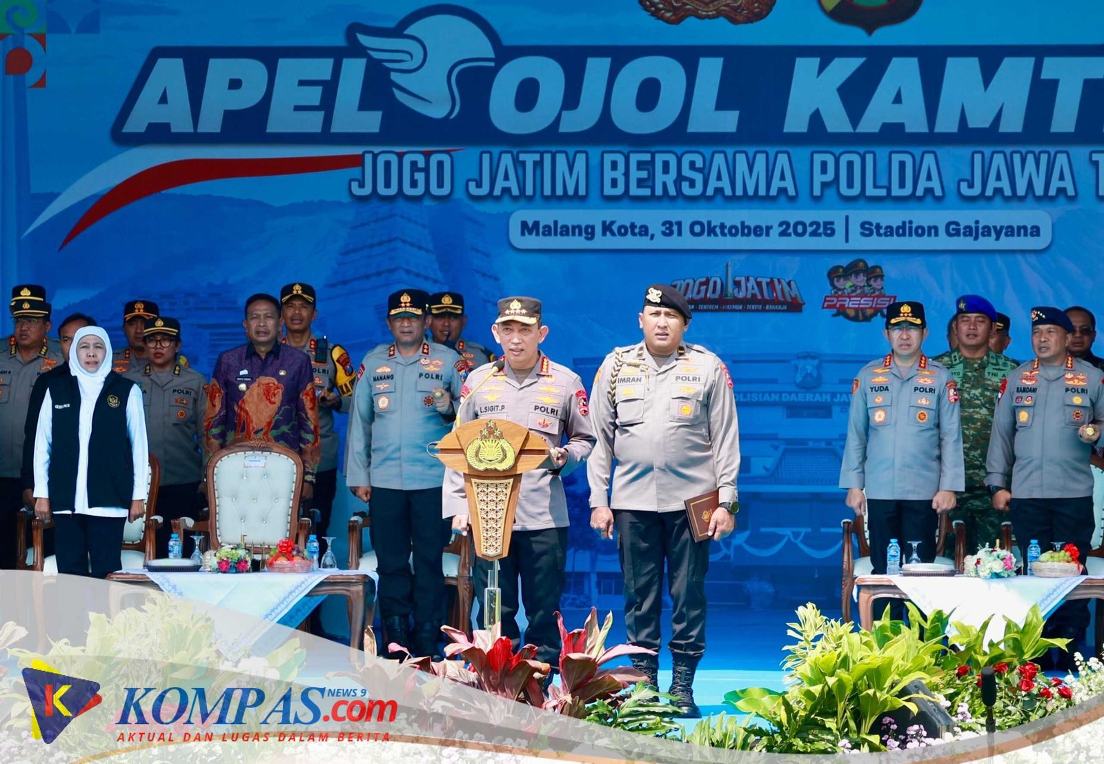 Kapolri Pimpin Apel Ojol Kamtibmas “Jogo Jatim” Bersama Polda Jawa Timur di Malang
