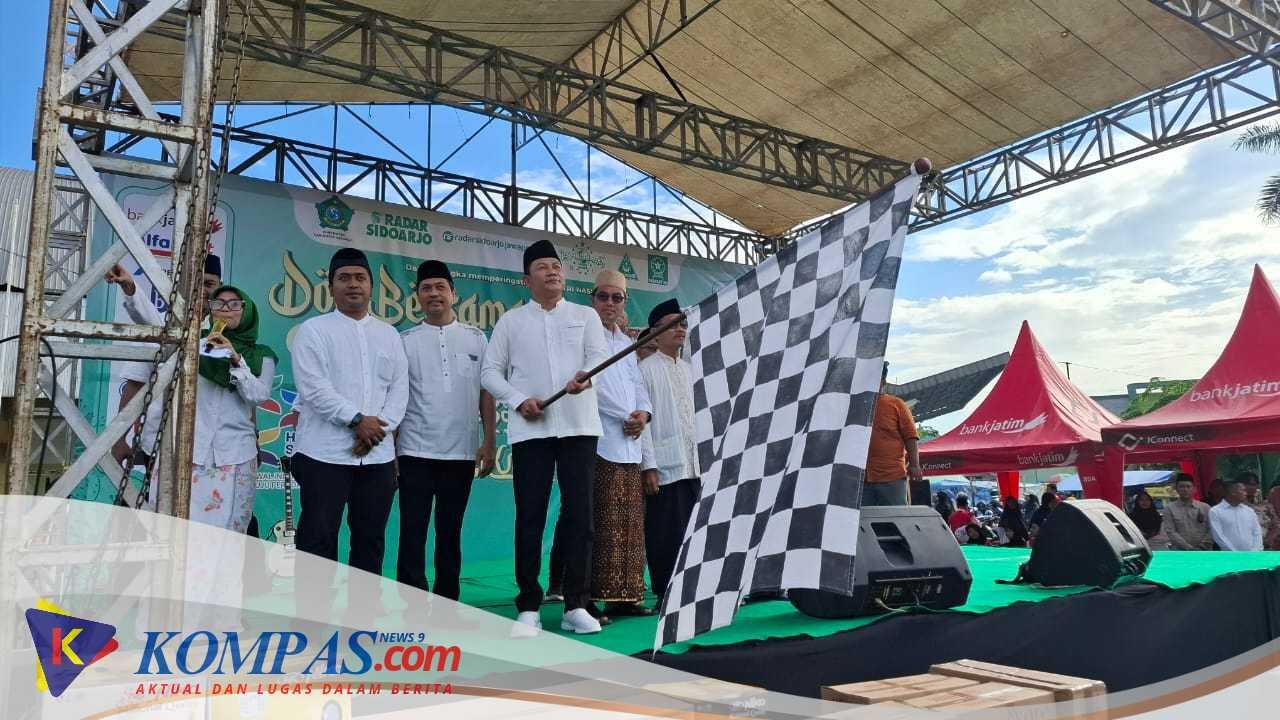 Bupati Sidoarjo Subandi Lepas Ribuan Peserta Mlaku Bareng Santri