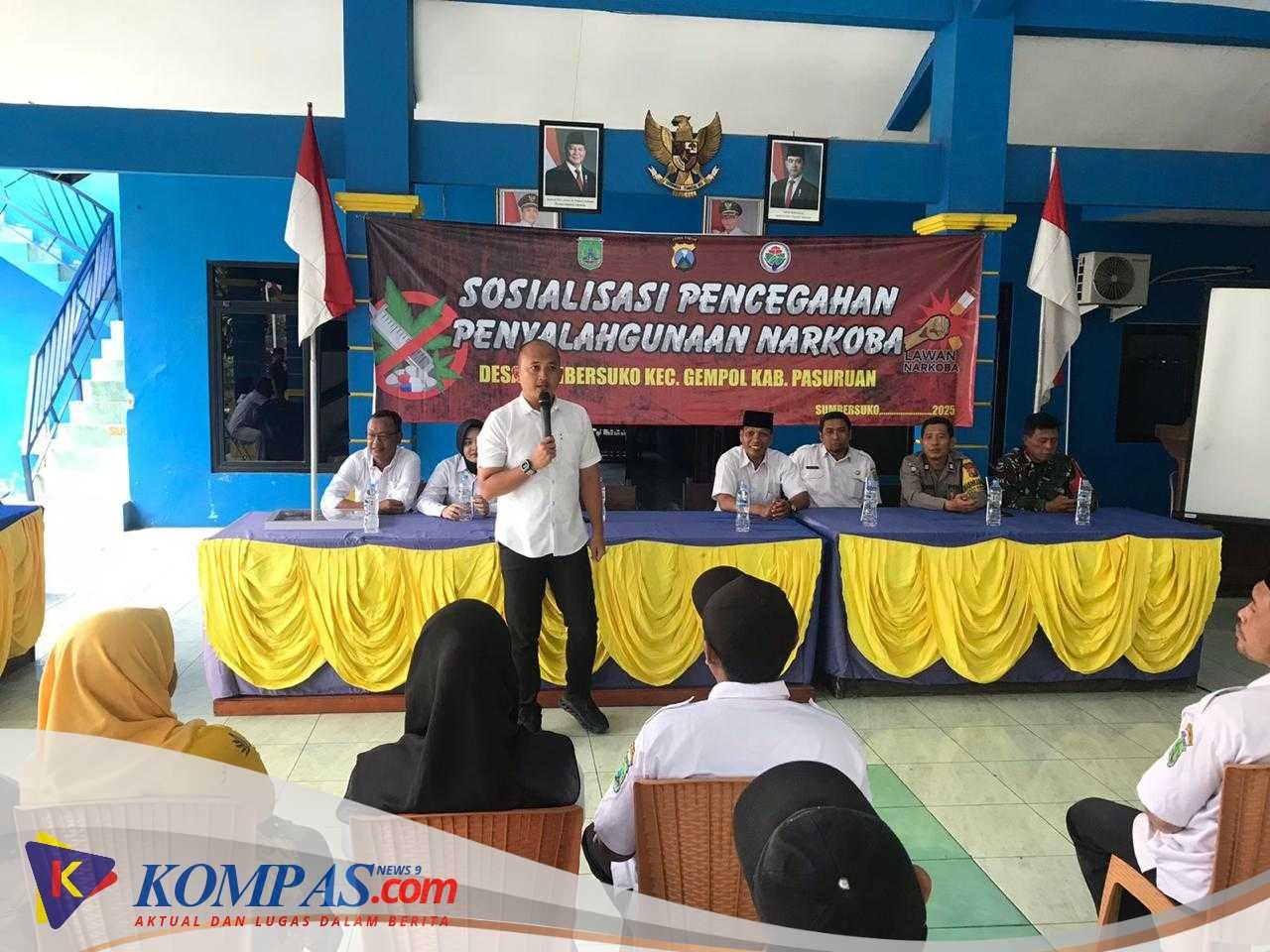 Satresnarkoba Polres Pasuruan Gelar Sosialisasi Bahaya Narkoba di Desa Sumbersuko