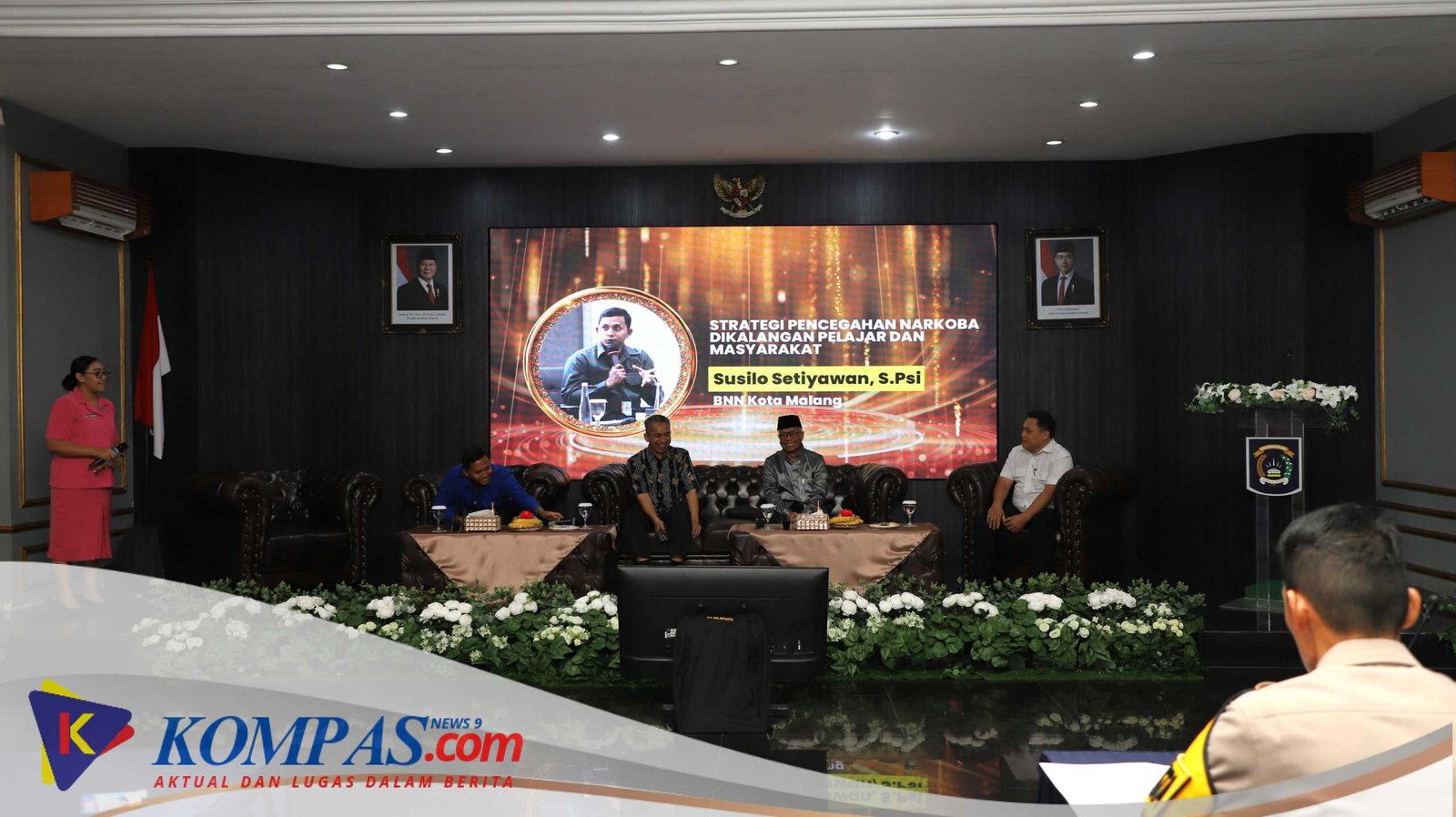 Polresta Malang Kota Gelar Sosialisasi Bahaya Narkoba Bersama Ketua NU,BNN, Kepala Universitas Negeri Maliki 