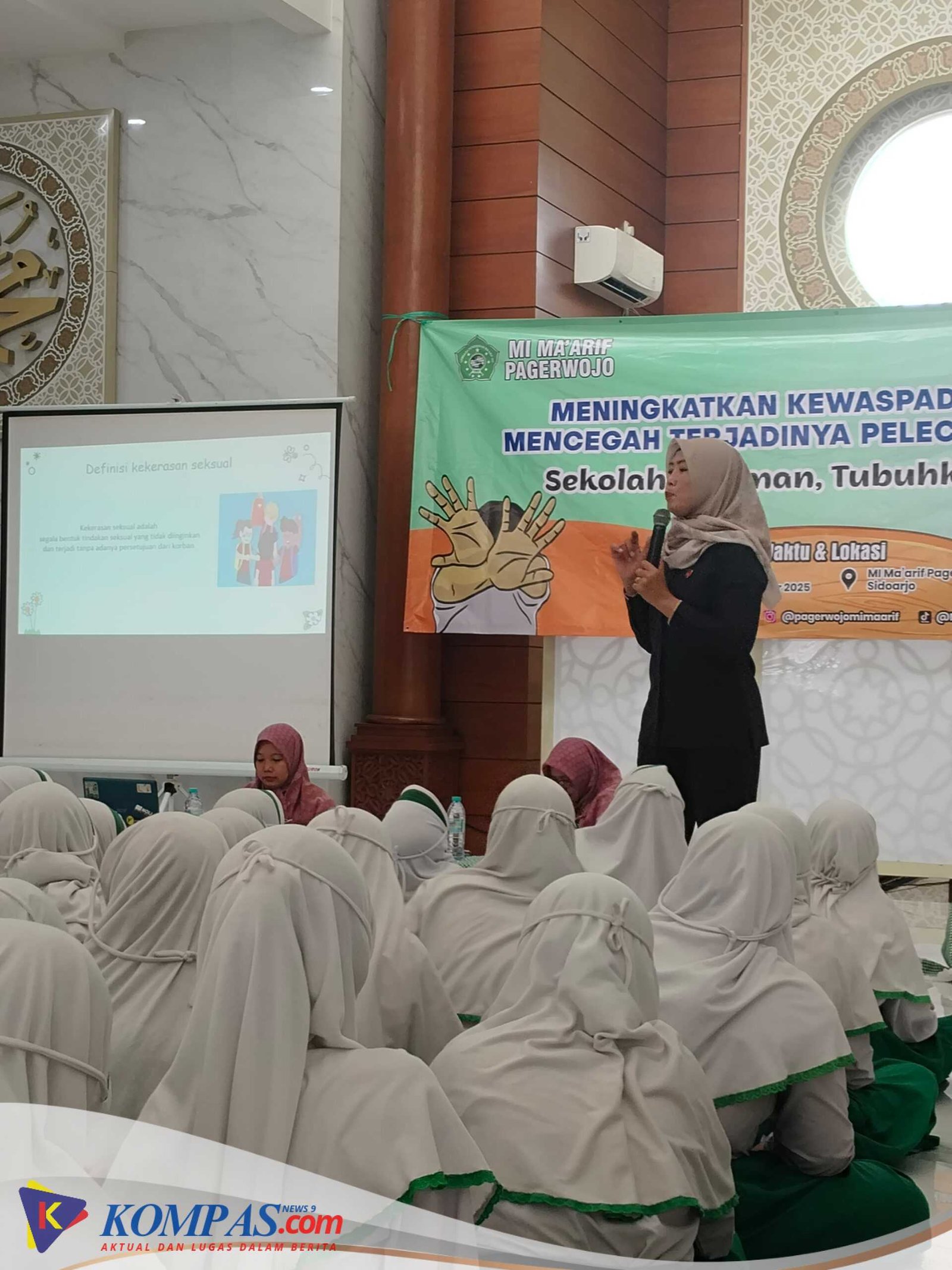 Kanit Reskrim PPA Polresta Sidoarjo Beri Edukasi Anti Kekerasan Seksual kepada Anak di MI Ma’arif Pagerwojo