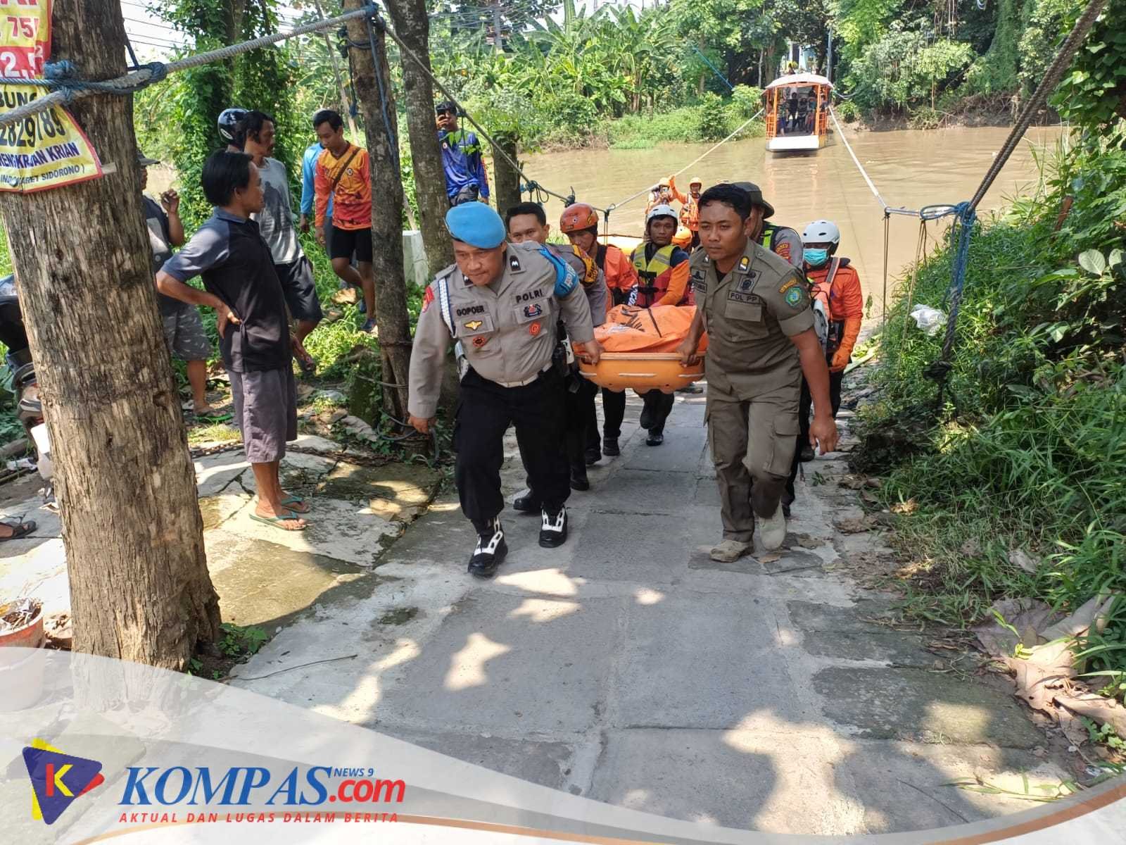 Hari Kelima Pencarian, Korban Tenggelam di Krian Berhasil Ditemukan