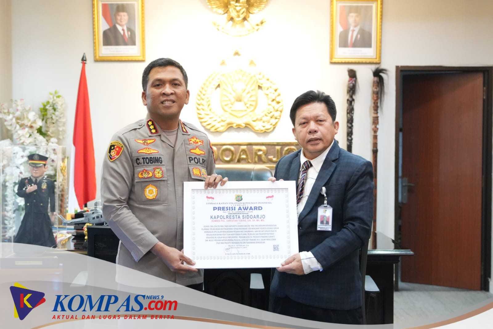 Gencar Bangun SPPG, Polresta Sidoarjo Diganjar Presisi Award dari Lemkapi