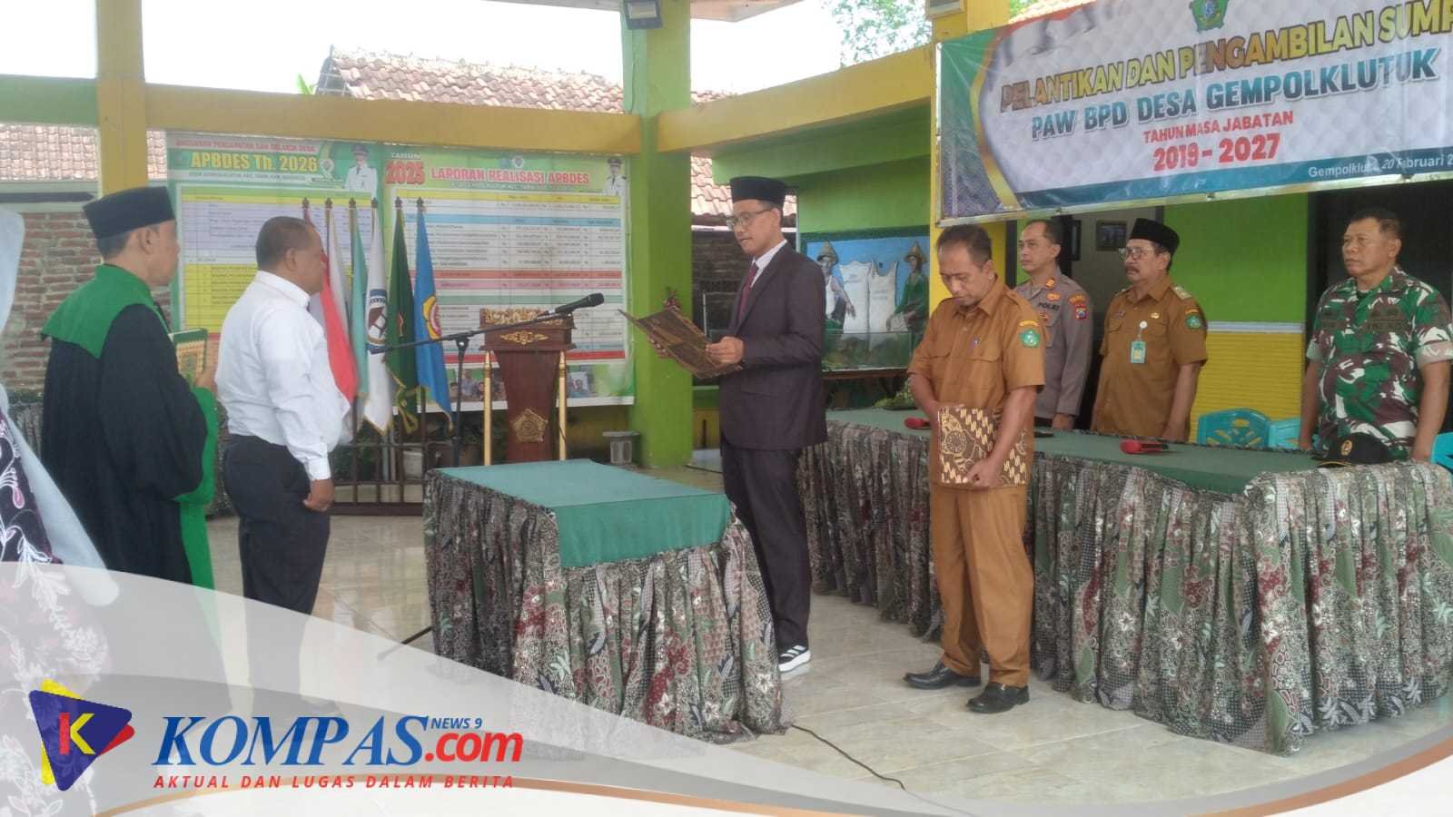 Pemdes Desa Gempo klutuk Kecamatan Tarik Melantik 1 PAW Anggota BPD 