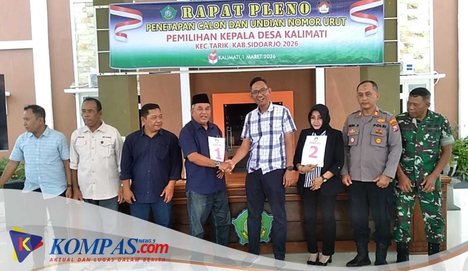 PENETAPAN DAN PENGUNDIAN NOMOR URUT CALON KEPALA DESA KALIMATI KECAMATANN TARIK