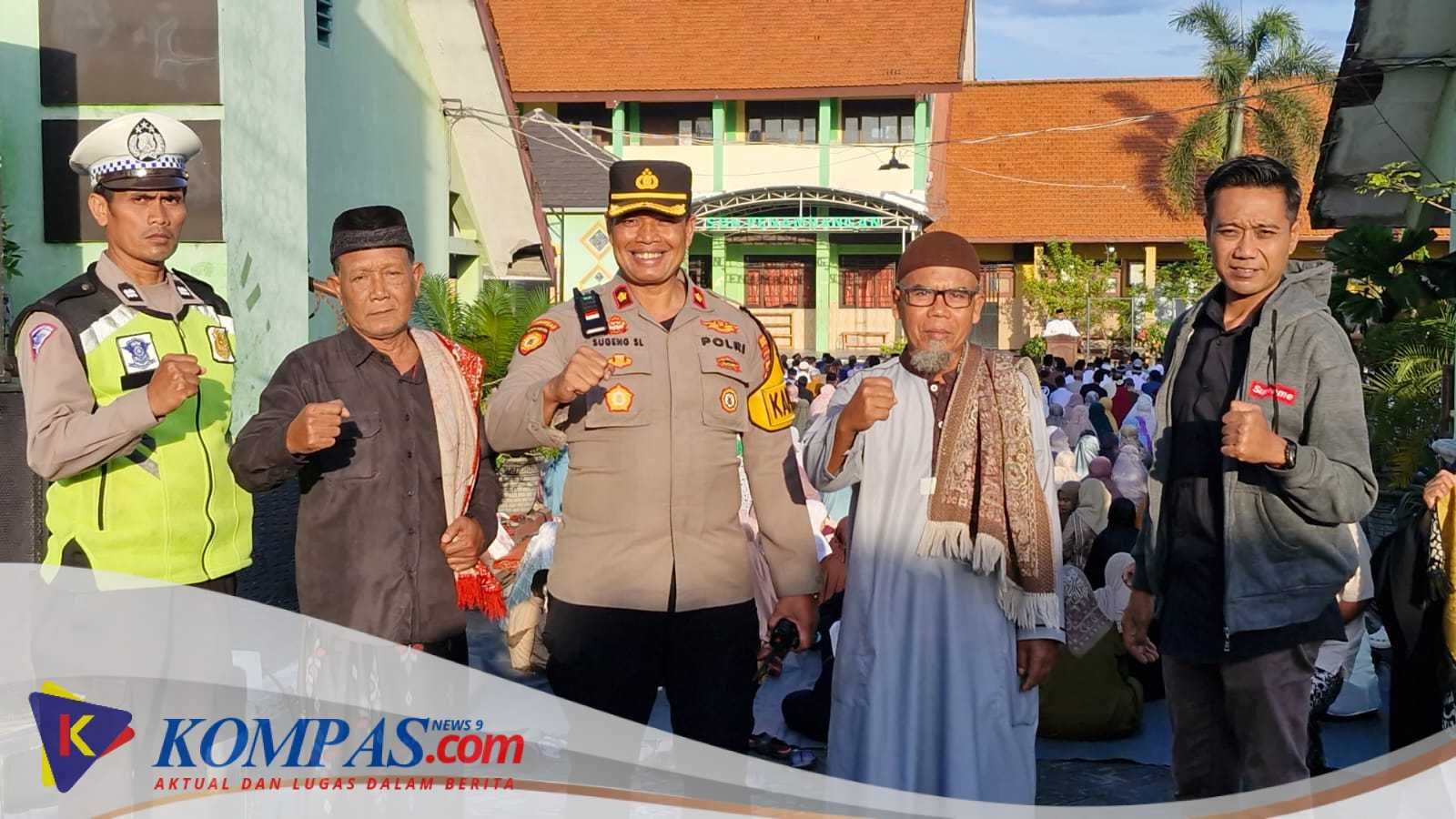 Kapolsek Balongbendo Ikut Pengamanan pelaksanaan Sholat Idul Fitri 
