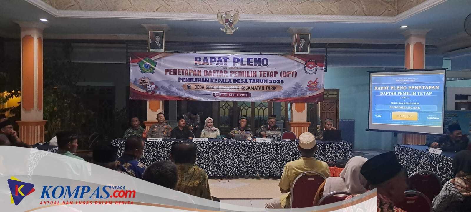 Penetapan DPT Pilkades Desa Segodobancang Kecamatan Tarik Sebanyak 2028 Hak Pilih 