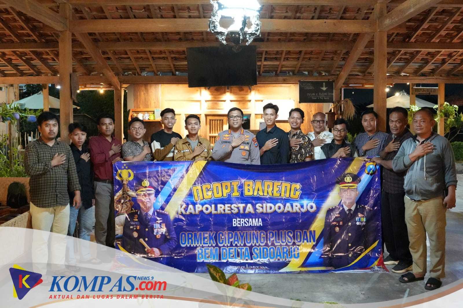 Kamtibmas, Kapolresta Sidoarjo Ngopi Bareng Mahasiswa Untuk Komitmen Jaga Kondusifitas