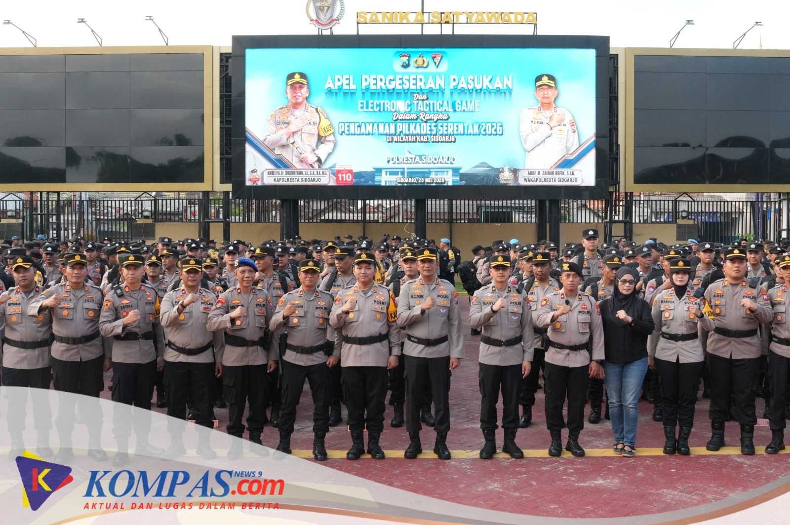 Polresta Sidoarjo Siap Amankan Pilkades Serentak 2026, 1.140 Personel Mulai Disebar ke 80 Desa