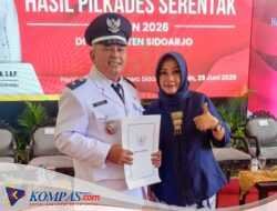 Bupati Sidoarjo Lantik Kisno Mulyo Kades Terpilih Desa Kalimati kecamatan tarik 