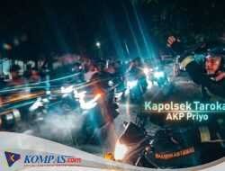 Pimpin Pengawalan Naik R2, Kapolsek Tarokan Pastikan Jalur Kepulangan Pesilat Kondusif