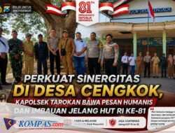 Perkuat Sinergitas di Desa Cengkok, Kapolsek Tarokan Bawa Pesan Humanis dan Imbauan Jelang HUT RI ke-81