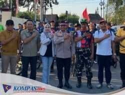 Anwar Medika Corporate Bersama Polsek Balongbendo Kirab Gowes Merah Putih HUT RI Ke 81.