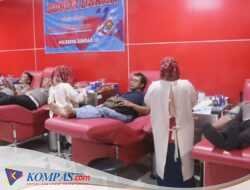 Polresta Sidoarjo Bersama Masyarakat dan Netizen Donorkan Darah Peringati 75 Tahun Humas Polri