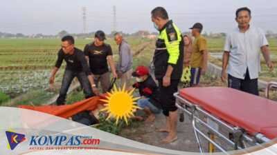 Polsek Balongbendo Evakuasi Dugaan Laka Tunggal jatuh ke Sungai korban Meninggal Dunia